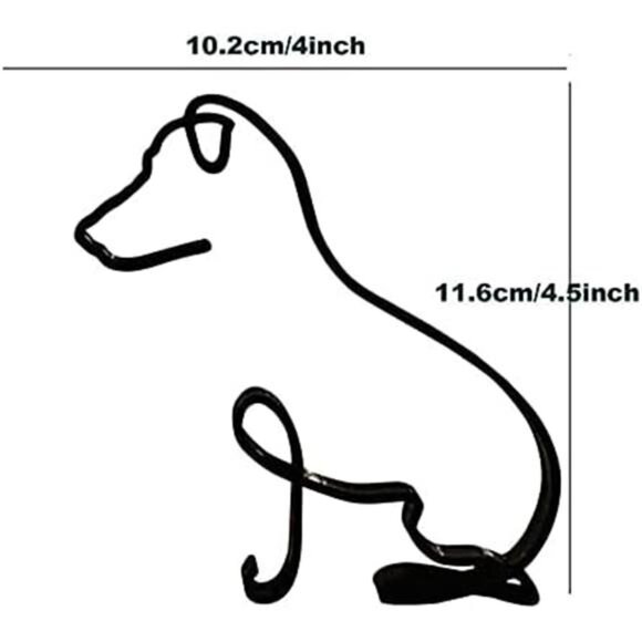 Dog Minimalist Decor Art Sculpture Metal Abstract For Any Cat Lover’s Home - Picture 3 of 6